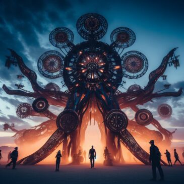 Burning Man festival – reportaż wirtualny by AI / wizja, ujęcia ExploRa.ai